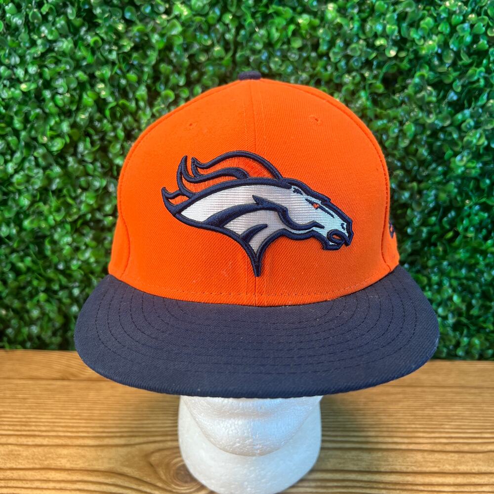 Denver Broncos NFL New Era 59Fifty Fitted Hat SZ 7 1/2 Flat Brim Football